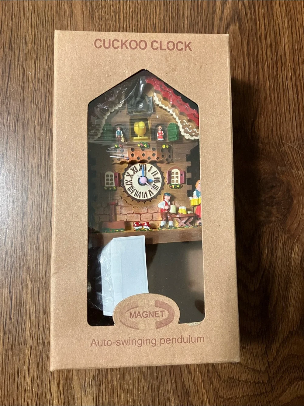 Magnet Miniature Auto-Swinging Pendulum Cuckoo Clock Collectible